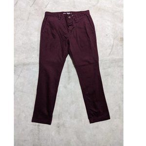 Old Navy - Maroon ultimate slim built in flex pant 34x30